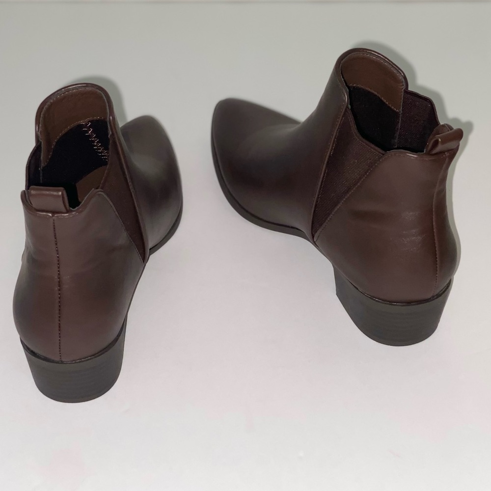 Top Moda Brown Ankle Boots - Picture 6 of 9